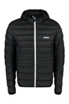 Hugo Boss Logo-print Padded-design Jacket In Black