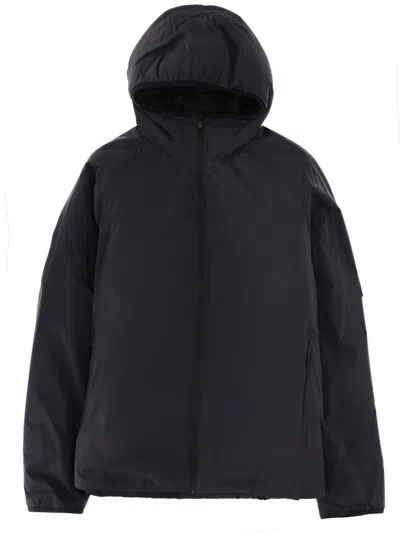 Hugo Boss Hooded Jacket Long Sleeves Side Pockets In Black