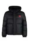 Hugo Boss Hugo Men's Baro 2441 Quilted Hooded Puffer Coat, Black In Black