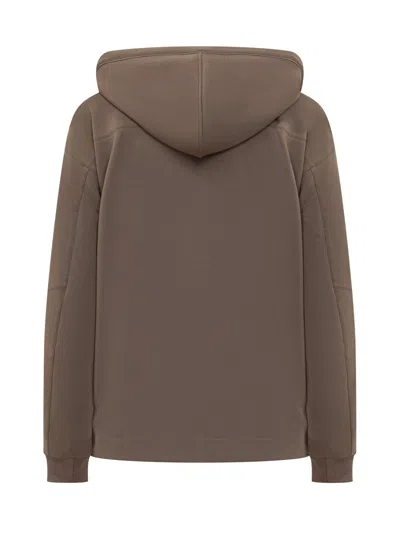 Hugo Boss Boss Hooded Sweatshirt With Faux Fur Trim In Charcoal