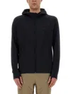 Hugo Boss Active Stretch Zip-up Hoodie In Black