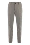 Hugo Boss Houndstooth-pattern Trousers In Beige