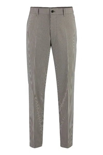 Hugo Boss Houndstooth Trousers In Beige