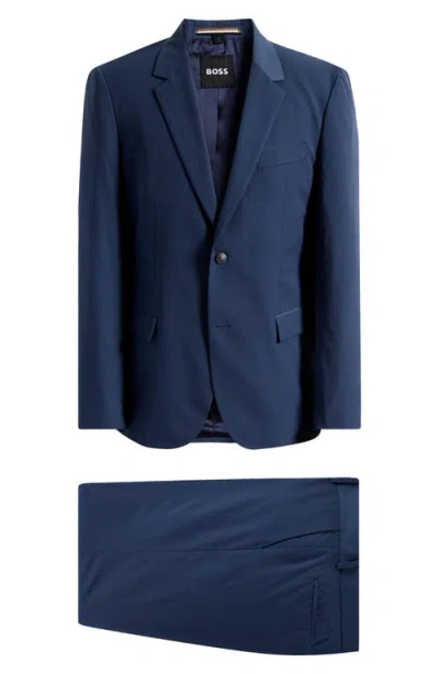 Hugo Boss Boss Houston Slim Fit Dark Blue Suit In Neutral