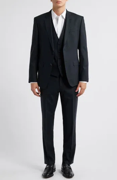 HUGO BOSS BOSS HUGE BLACK STRETCH WOOL BLEND SUIT