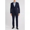 Hugo Boss Boss Huge Windowpane Check Wool Blend Suit In Dark Blue