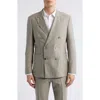 Hugo Boss Boss Huge Double Breasted Tan Wool Sport Coat In Light Beige