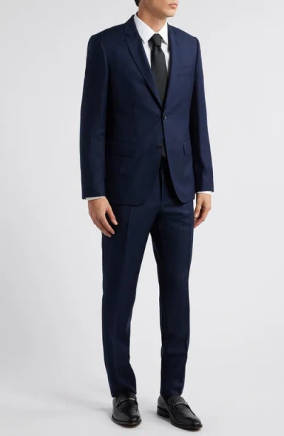 Hugo Boss Boss Huge Navy Wool Suit In Dark Blue