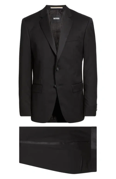Hugo Boss Boss Huge Slim Fit Black Wool Tuxedo