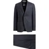Hugo Boss Boss Huge Slim Fit Blue Mélange Stretch Wool Blend Suit In Blue