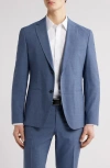Hugo Boss Boss Huge Slim Fit Houndstooth Microcheck Sport Coat In Medium Blue