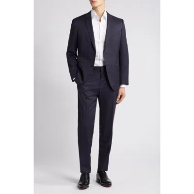 Hugo Boss 3pc Slim Fit Wool Suit In Black