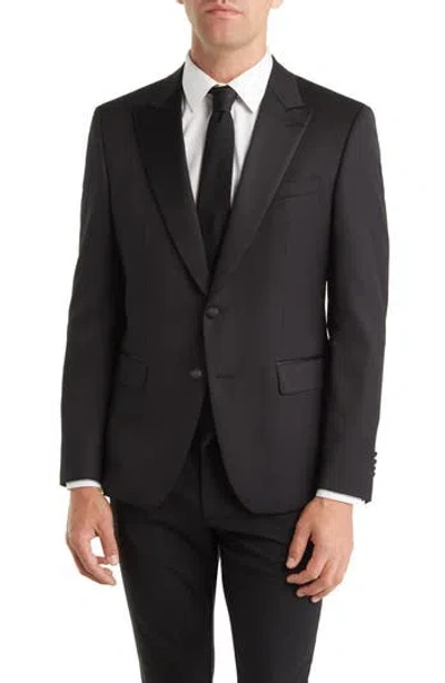 Hugo Boss Boss Huge Tux Virgin Wool Sport Coat In Black