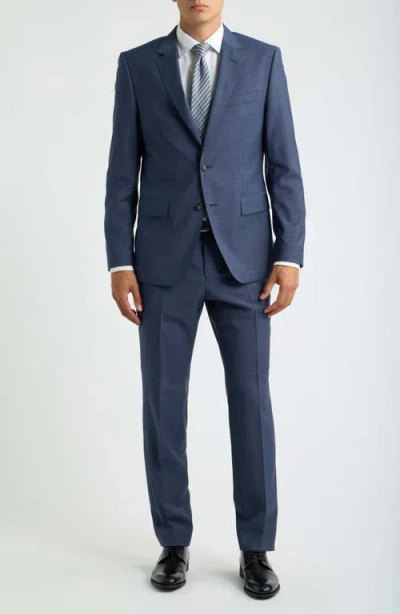 Hugo Boss Boss Huge Virgin Wool Suit In Blue