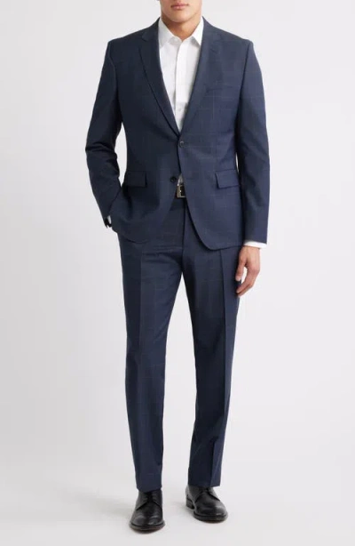 Hugo Boss Boss Huge Windowpane Check Suit In Blue