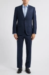 Hugo Boss Boss Huge Windowpane Check Wool Blend Suit In Open Blue