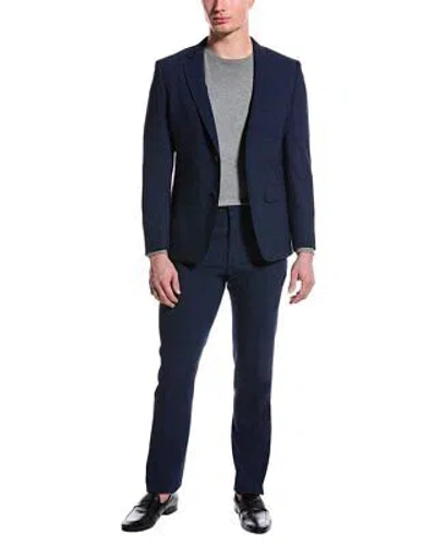 Pre-owned Hugo Boss Boss  2pc Slim Fit Wool-blend Suit Men's In Blue