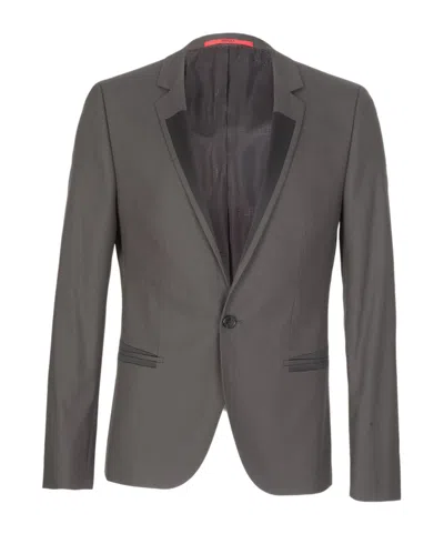 Hugo Boss Boss  Aleris Single-breasted Blazer In Brown