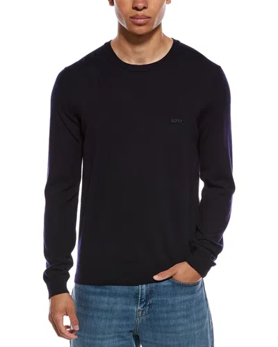Hugo Boss Boss  Bagritte Wool Crewneck Sweater In Black