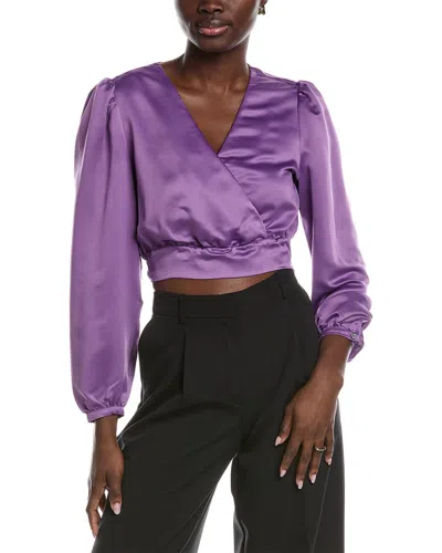 Hugo Boss Boss  Banella Crop Blouse In Purple