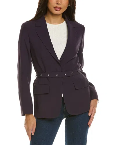 Hugo Boss Belted Jacket In Purple