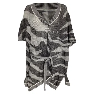 Hugo Boss Boss  Belted Tunic In Multicolor Cotton