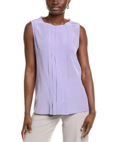 Hugo Boss Boss  Bemiula Silk Top In Purple