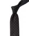 Hugo Boss Boss  Black Polka Dot Silk-blend Tie In Black