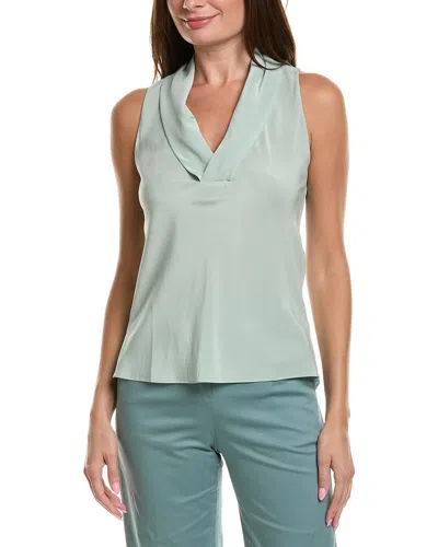 Hugo Boss Boss  Bolaru Silk Top In Green