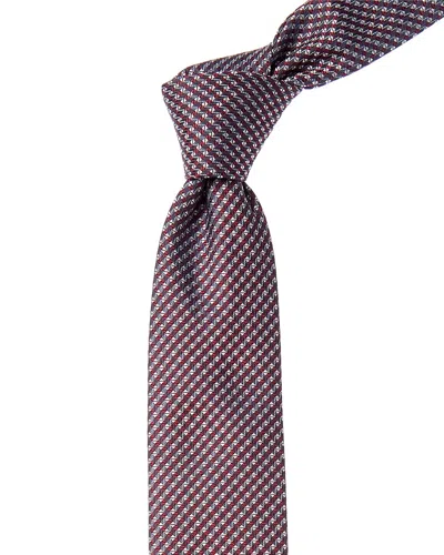 Hugo Boss Boss  Bright Red Silk-blend Tie In Purple
