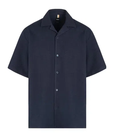 Hugo Boss Boss C Lars Shirt In Navy
