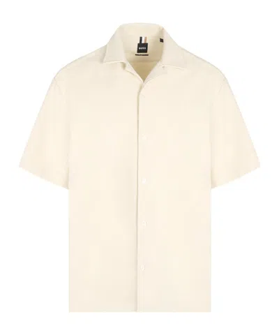 Hugo Boss Boss C Lars Shirt In Beige