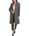 Hugo Boss Slim-fit Coat In A Structured Cotton Blend In Black