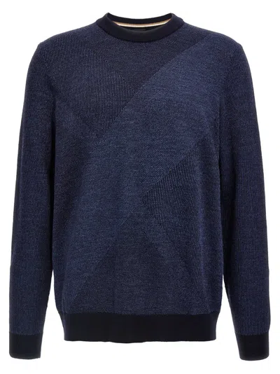 Hugo Boss Blue Crewneck Sweater