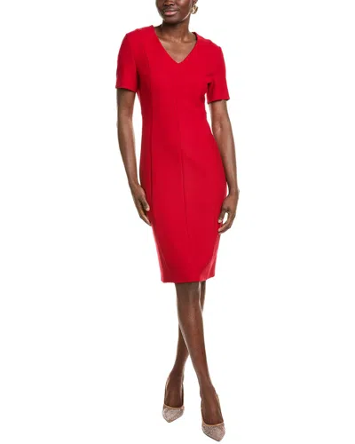 Hugo Boss Boss  Damaisa Sheath Dress In Red