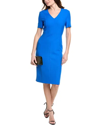 Hugo Boss Boss Damaisa Sheath Dress In Blue