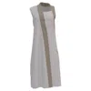 Hugo Boss Boss  Danelava Dress In White Acetate In Gray