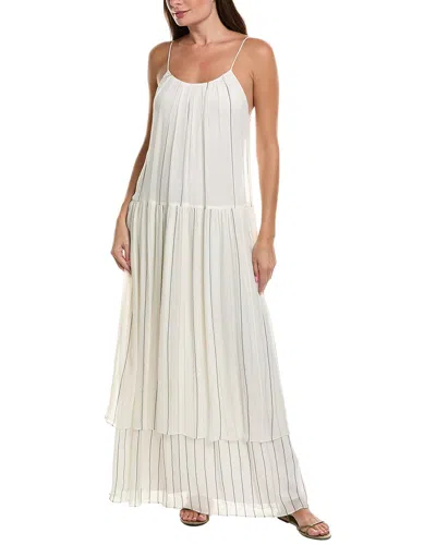 Hugo Boss Boss  Davala Silk-blend Dress In White