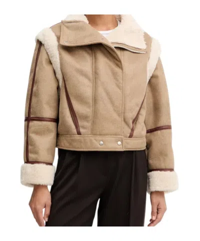 Hugo Boss Boss  Detachable-sleeved Zip-up Jacket In Brown