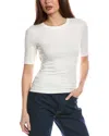 Hugo Boss Cropped-sleeve Knitted Sweater In Textured Wool In White