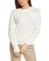 Hugo Boss Boss  Fino Basketweave Knit Sweater In White