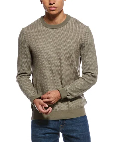 Hugo Boss Boss  Habito Wool-blend Crewneck Sweater In Green