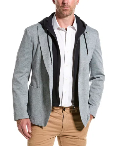 Hugo Boss Boss  Hanry Hooded Sport Jacket In Gray