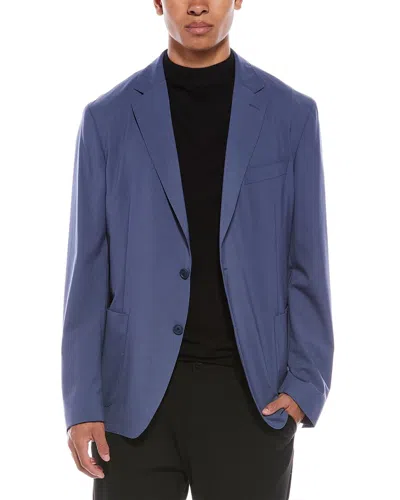 Hugo Boss Boss  Hanry Wool-blend Jacket In Blue