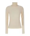 Hugo Boss Boss  High-neck Jersey Top In Neutral