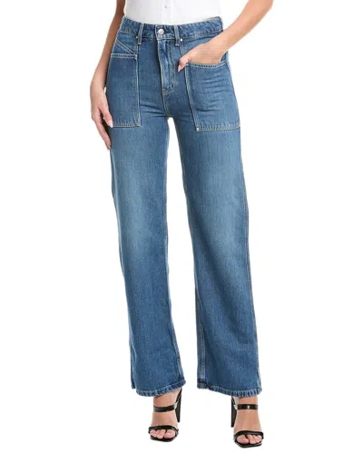 Hugo Boss Boss  High-rise Straight Cargo Jean In Blue