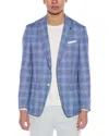 Hugo Boss Hutson Glen Check Slim Fit Sport Coat In Blue