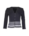 Hugo Boss Boss  Jeisina Blazer In Navy Blue Cotton In Blue
