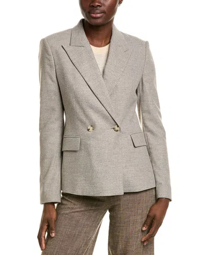Hugo Boss Regular-fit Jacket In A Heavyweight Wool Blend In Light Beige