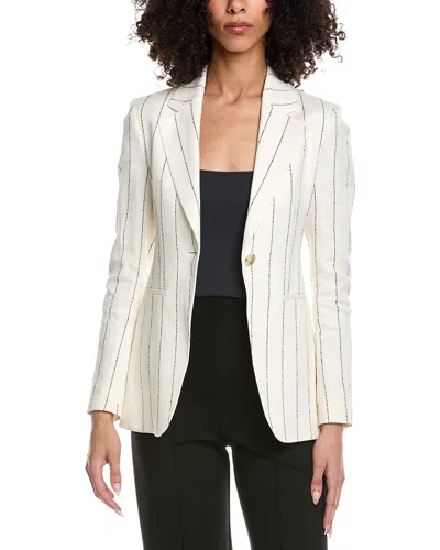 Hugo Boss Boss  Jia6 Linen-blend Jacket In White